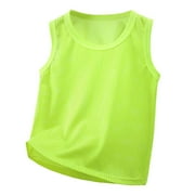 Boys Summer Sleeveless T Shirt Breathable Mesh Tank Top for Kids Casual Comfortable Athletic Activewear Toddler To Youth Boys Uniform Shirts, for Size 5-7 Years